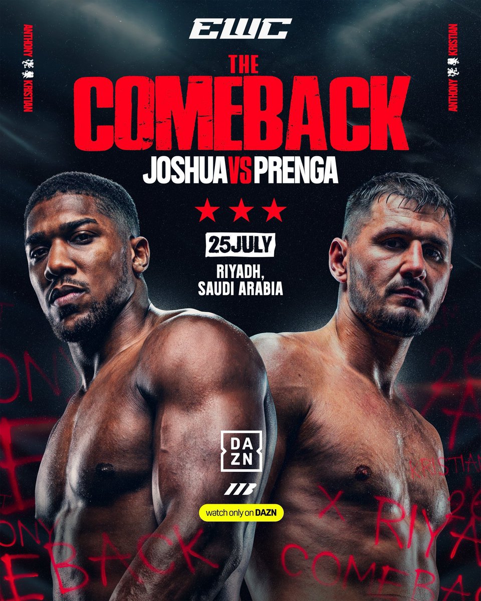 Joseph1Dimandja's tweet photo. #Infosnet : De retour en activité. 25 Juillet. En direct sur @DAZN 👊🏾 @Joseph1Dimandja ✌️
@anthonyjoshua 🥊💪🏾. https://t.co/6lU097askW