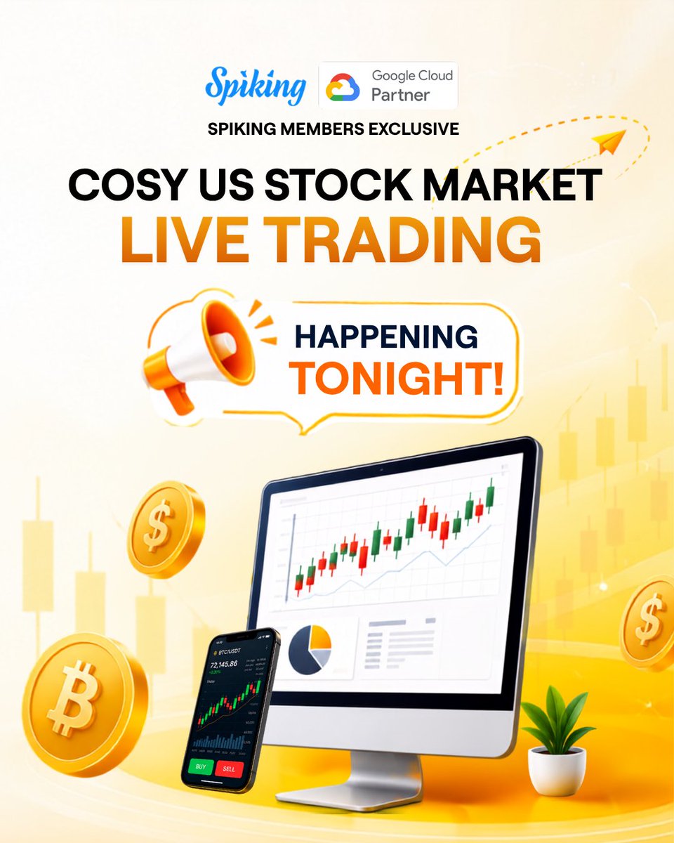 spiking's tweet photo. 📊 TONIGHT: COSY US Stock Market Live Trading

🗓️ 01 July 2026 (Tonight)
🕗 8:00PM – 12:00AM Singapore Time
💻 Live on Zoom

👉 Join us live: https://t.co/cc24anGvXL

#USStocks #Trading #Investing #StockMarket #WallStreet https://t.co/2g90Rw2R3O