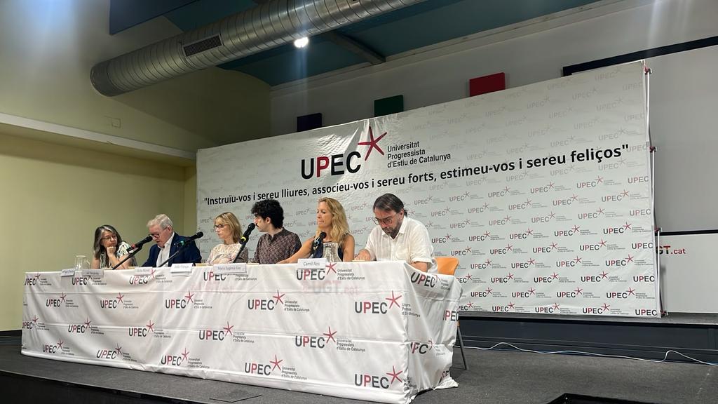 ugtcatalunya's tweet photo. 🔴 Avui donem el tret de sortida a una nova edició de la @UPEC_cat amb un acte inaugural que reunirà representants del sindicalisme i de les principals institucions del país.

Camil Ros, secretari general de la UGT de Catalunya, ha inaugurat la jornada 🗣:"Espais com la UPEC, són els espais necessaris per sortir-ne optimista de la fortalesa que tenim. Així doncs, davant de l'odi, optimisme."