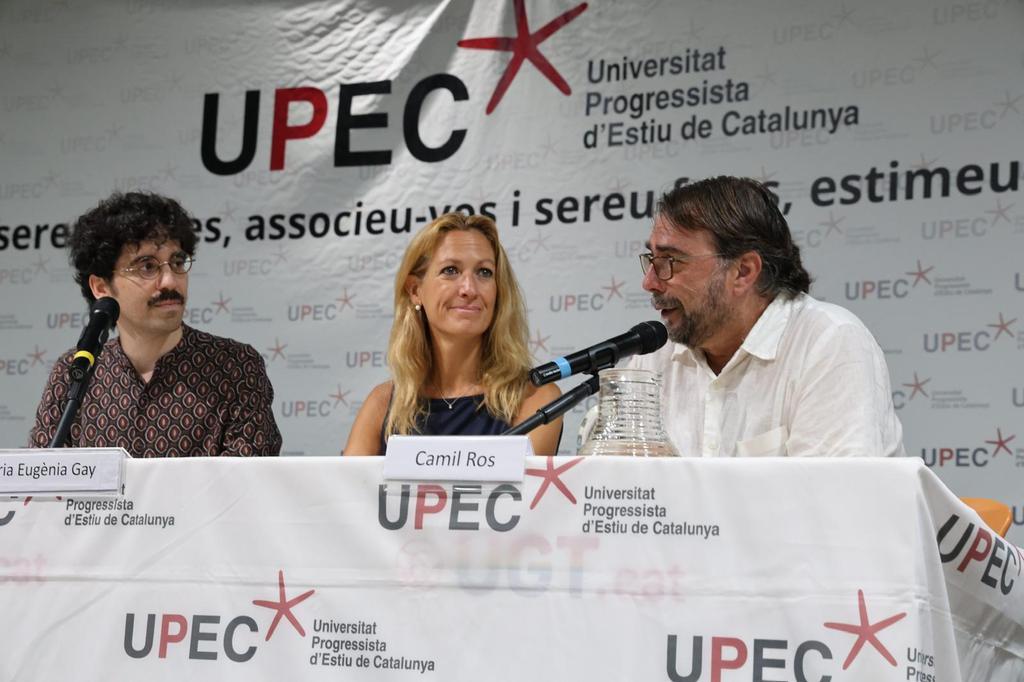 ugtcatalunya's tweet photo. 🔴 Avui donem el tret de sortida a una nova edició de la @UPEC_cat amb un acte inaugural que reunirà representants del sindicalisme i de les principals institucions del país.

Camil Ros, secretari general de la UGT de Catalunya, ha inaugurat la jornada 🗣:"Espais com la UPEC, són els espais necessaris per sortir-ne optimista de la fortalesa que tenim. Així doncs, davant de l'odi, optimisme."