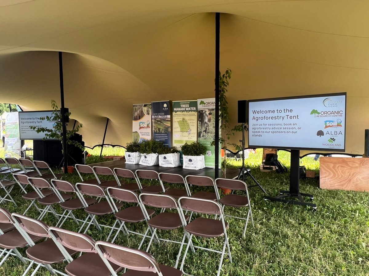 OrgResCent's tweet photo. Come and see us at #Groundswell2026  - Julia and Guilia will be in the Soil Medic tent and Philippa, Lindsay and Rowan will be in the Agroforestry tent today. Hope to see you in those empty seats! https://t.co/WxFxc7RFah