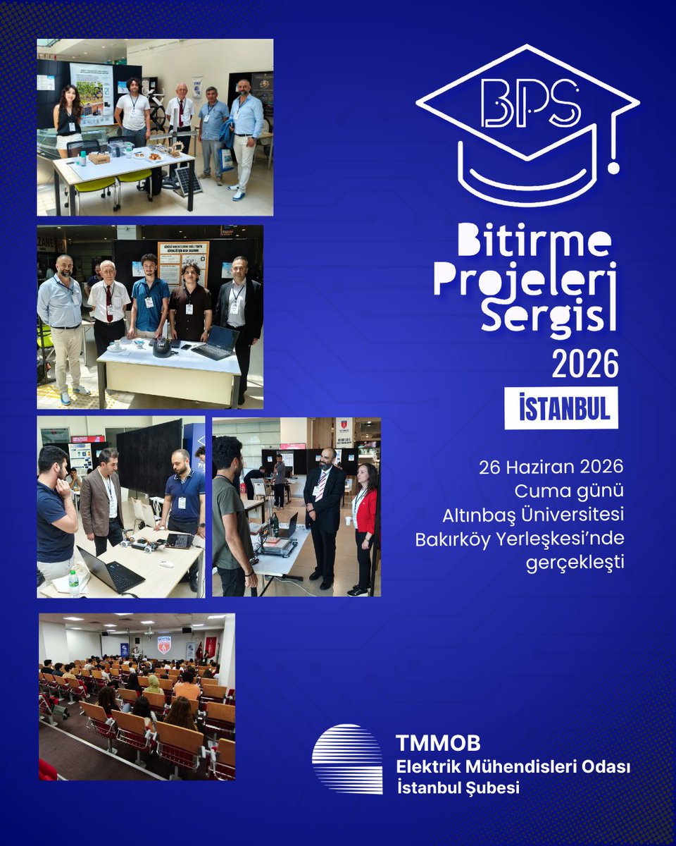 emoistanbul's tweet photo. Ülke genelinde EMO’nun 6 Şube merkezinde düzenlediği Bitirme Projeleri Sergisi (BPS) 2026`nın İstanbul Yerel Sergisi, 26 Haziran 2026 Cuma günü Altınbaş Üniversitesi Bakırköy Yerleşkesi`nde gerçekleştirildi.  https://t.co/wLufGG80RY https://t.co/It2YKmOpOv