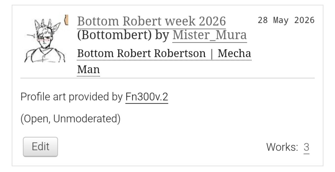Bottom Robert week tweet media