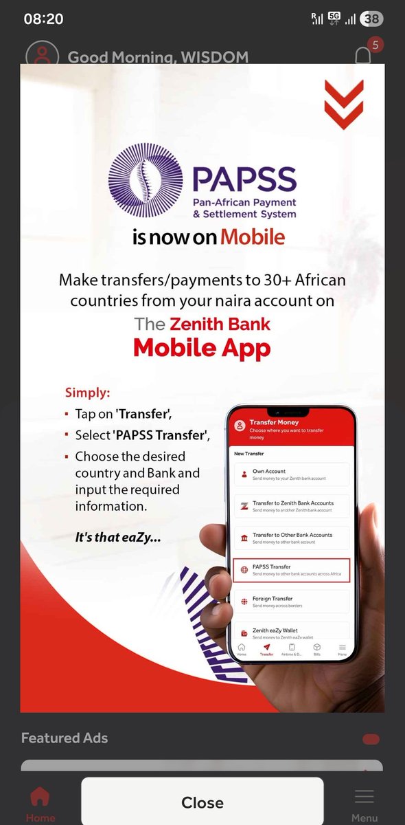 Wizarab10's tweet photo. The Zenith Bank mobile app has improved over the years to serve customers need. Recently, it has been upgraded to serve your best interest. Upgrade your app and enjoy the following services:

- Fast account opening feature
- Request for debit or credit card
- pay pension contributions in foreign currency (FCY) from anywhere in the world.
- Transaction dispute reporting.
- OTP reporting
- PAPSS (Cross-Border Transfers)
- Quick Banking Function.

I like the Bank and its services. Upgrade and enjoy its features with me