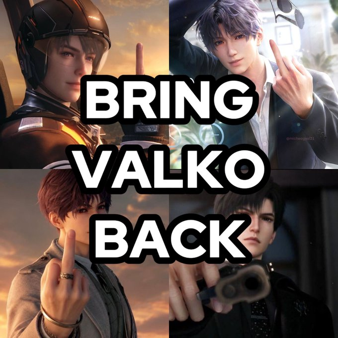 swweetramen's tweet photo. @Love_Deepspace YALL ARE REALLY IGNORING THE SHIT OUT OF US LMAOOOO #BRINGVALKOBACK #BRINGVALKOBACK #BRINGVALKOBACK https://t.co/4quUEd6Iin