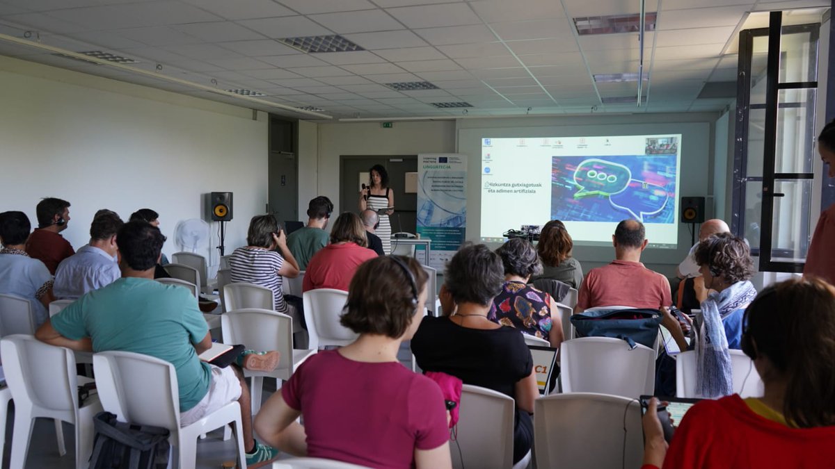Linguatec3's tweet photo. 🎓Le congrès Langues minoritaires et intelligence artificielle a débuté
🚀Ha dado comienzo el Congreso Transfronterizo organizado por #LinguatecIA

🤝@Elhuyar @orai_NLP #UPVD @Hitz_zentroa @locongres @IKER_UMR5478 @UdL_info @GobAragon
 @InterregPOCTEFA #UPVD #UniversitédeToulouse https://t.co/zoRubBODQR