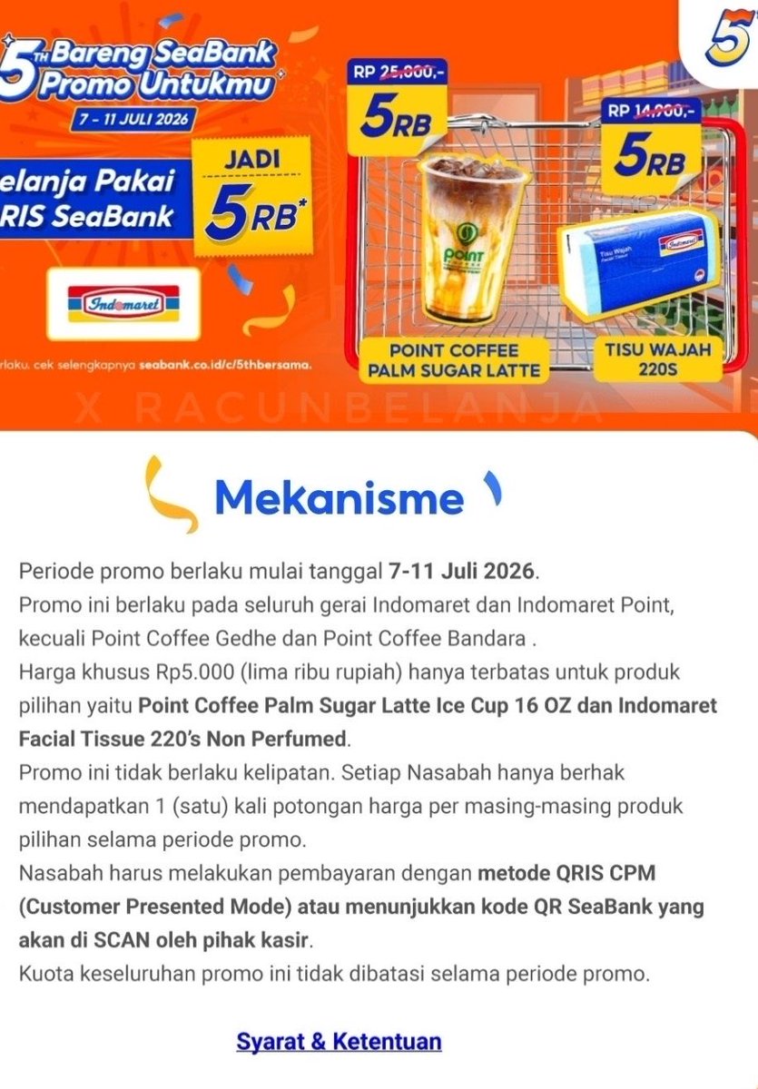 waterain_'s tweet photo. Tanggal 7-11 Juli 2026 bakal ada banyak Promo Ultah Seabank

Yg mau buka rekening dapet bonus juga kalo make kode referral ini: MX6FVS

 https://t.co/xyBFjmYZzX https://t.co/O8ZBvm7d1W