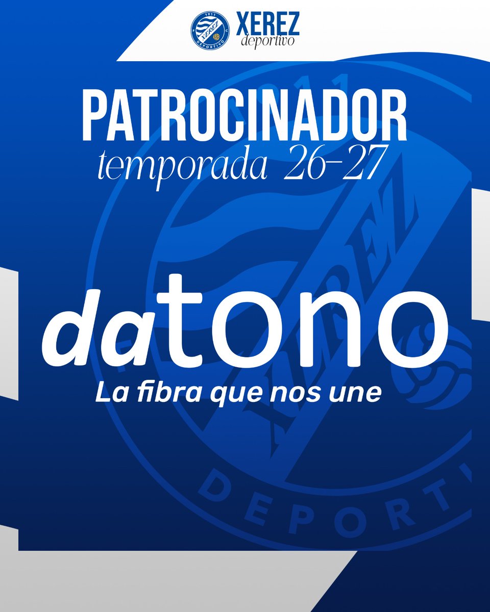 XerezDFC's tweet photo. 🤝 𝐃𝐚𝐭𝐨𝐧𝐨 renueva como uno de los patrocinadores principales del #XerezDeportivo
 
🔹 Compañía  de telecomunicaciones e internet que ofrece servicios de fibra óptica, telefonía móvil, televisión y sistemas de alarma.

📍Av. Alcalde Jesús Mantaras, 9 (Jerez)
🔗 https://t.co/D4pNjOkoVk

ℹ️ Más info ➡️ https://t.co/9qZLcQ5slq