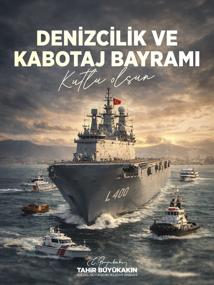 kocaelibld's tweet photo. Denizlerimizde güvenliğin, bağımsızlığın ve güçlü Türkiye idealinin teminatı olan tüm denizcilerimizin 1 Temmuz Denizcilik ve Kabotaj Bayramı kutlu olsun. 🇹🇷🌊 https://t.co/iTSsJG2cfT