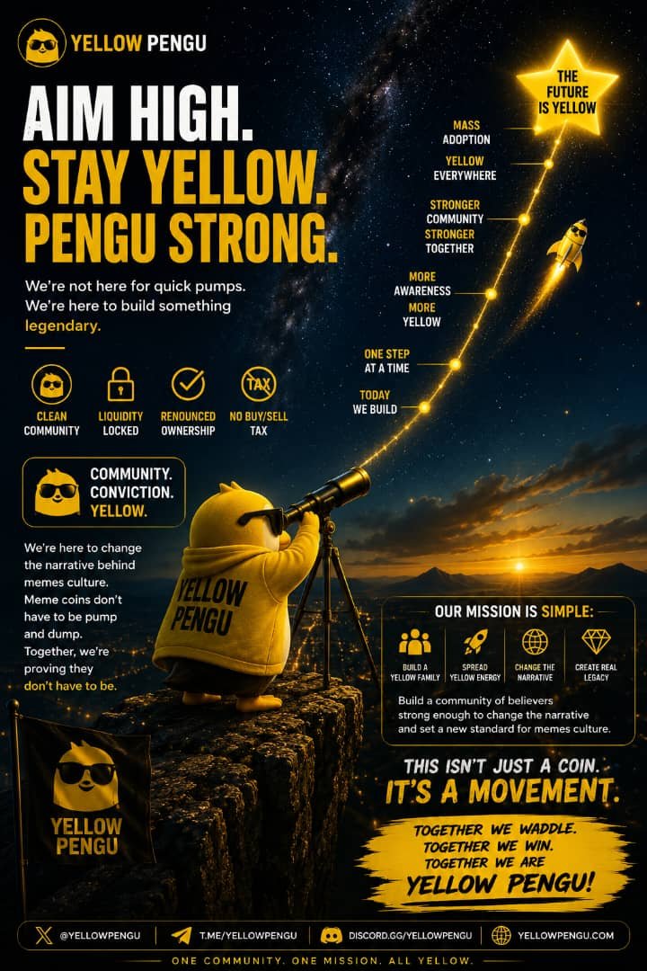 Yellowpengun's tweet photo. $Yengu 🔥🔥🔥🔥🔥
Yellow Pengu on BNB chain 
@wikicatcoin @crepe_bsc @AgborMoses34 @CZwhaleX @cz_binance @_RichardTeng @Vet_2024 @ePrincyFi @epriest100 @ChinemyWonder @BSCGemsAlert @Sob__NE @listingntm @thelistpad @firescreener https://t.co/9HoUGwZaD6