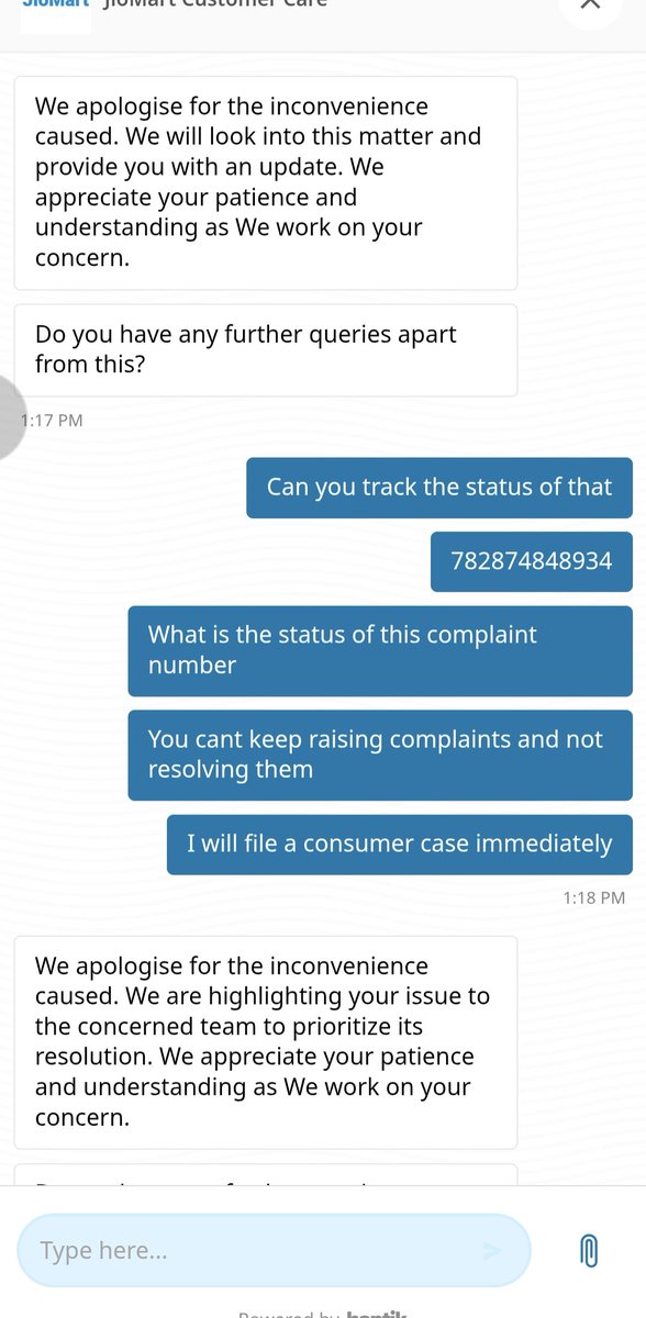 RishikeshN22's tweet photo. Worst customer service ever 
@JioMart_Support @JioMart https://t.co/KJvuQ2NKJ1