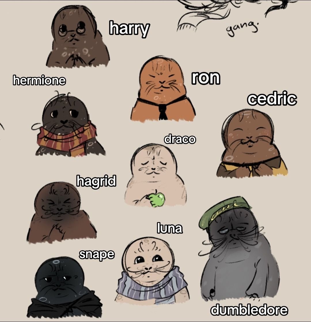 sealsorme's tweet photo. OK LET ME TRY THIS AGAIN heres a thread of all of my harry nerpa (seal au) stuff

general designs (most in the first are outdated but im still including it)- https://t.co/FgYFmgPIwQ