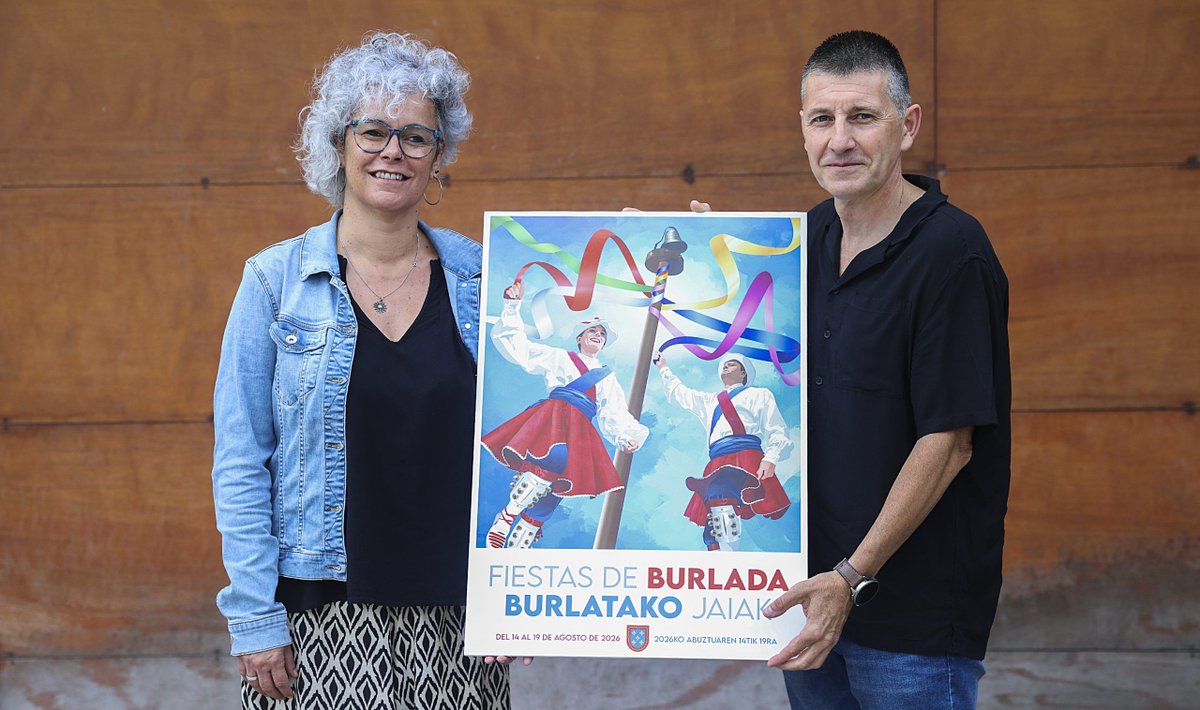 AytoBurlada's tweet photo. 🧨 «Festa gurutzatzen / Trenzando la fiesta» kartelak iragarriko ditu Burlatako 2026ko jaiak
https://t.co/g9whlQjxNi
----------------------
🧨«Festa gurutzatzen / Trenzando la fiesta» anunciará las fiestas de Burlada de 2026
https://t.co/rol6lT0zNt
#Burlata #Burlada https://t.co/1TB0ex4lle