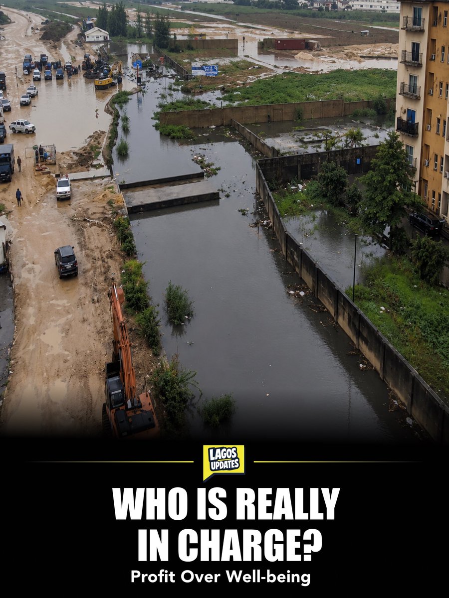 Mylagosupdates's tweet photo. This is why I keep saying that Lagos' flooding problem is not just about people dumping trash into drainages. Yes, indiscriminate waste disposal is a major issue, but there are also serious questions about the obstacles preventing drainage enforcement and clearance.

If a real estate company can reportedly mobilise nearly 20 uniformed personnel to stop government officials from clearing blocked drainages, then who is really in charge? Are some people or organisations above the law?

Thankfully, normalcy was restored after the intervention of the Inspector General of Police, Tunji Disu, who ordered the personnel to withdraw. But the incident raises important questions about accountability, respect for public institutions, and whether enough is being done to tackle the root causes of flooding.

Lagos deserves better. The law must apply equally to everyone. We still have a long way to go.

What are your thoughts?