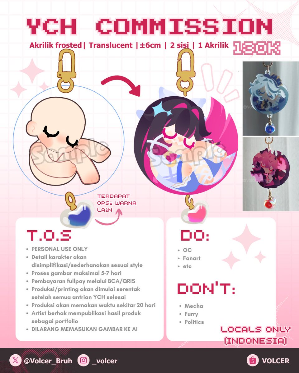 Volcer_Bruh's tweet photo. [💜&amp;🔁 are appreciated!]
My post #CF22 preorder / aftersale is open! YCH keychain cmms available  (1/5)

🗓️PO : 1 Jul - 14 Jul
📦Mail order/🍊
🛒: link below

💖Genshin Impact [Lyney, Arlecchino, Durin, Columbina etc]
#comifuro22 #comifuro22catalogue #genshinimpact #CF22aftersale https://t.co/Zn5X8ThUMZ