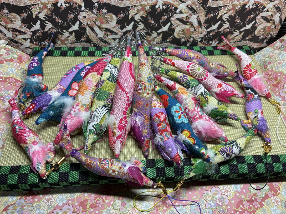 3ySBwfrmi4gcf5N's tweet photo. 【和の柄『和柄エギキカザリ』】
出品すると瞬殺します！😆✨
お求めの方は出品の時にポストしますのでちょくちょくご確認アレ〜🤗💕 https://t.co/PjxY7OR0ra