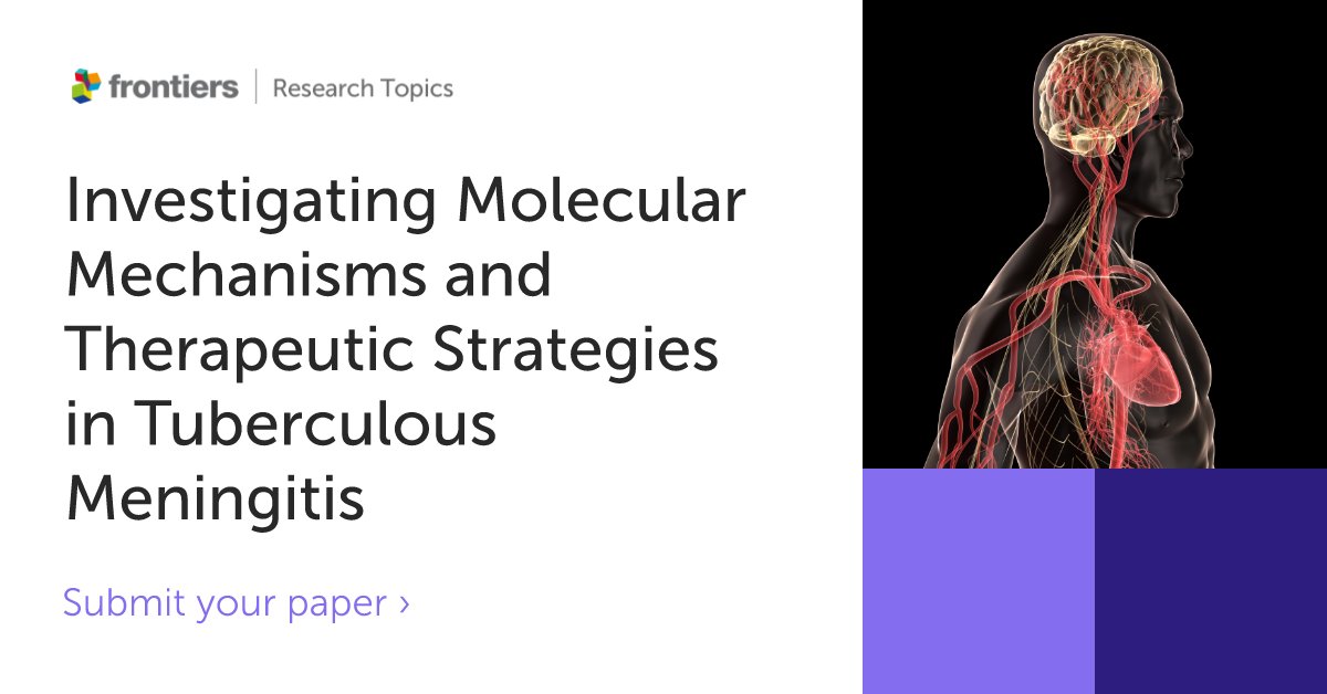 FrontNeurosci's tweet photo. How does #TuberculousMeningitis disrupt brain energy metabolism?
Submit your manuscript summary to our #ResearchTopic led by Shayne Mason & James Alexander Seddon. Explore neuroenergetics & host metabolism.
Submit by July 31: https://t.co/ssYw0ioXwD
#TB #Neuroscience https://t.co/oq1dwS8JWa