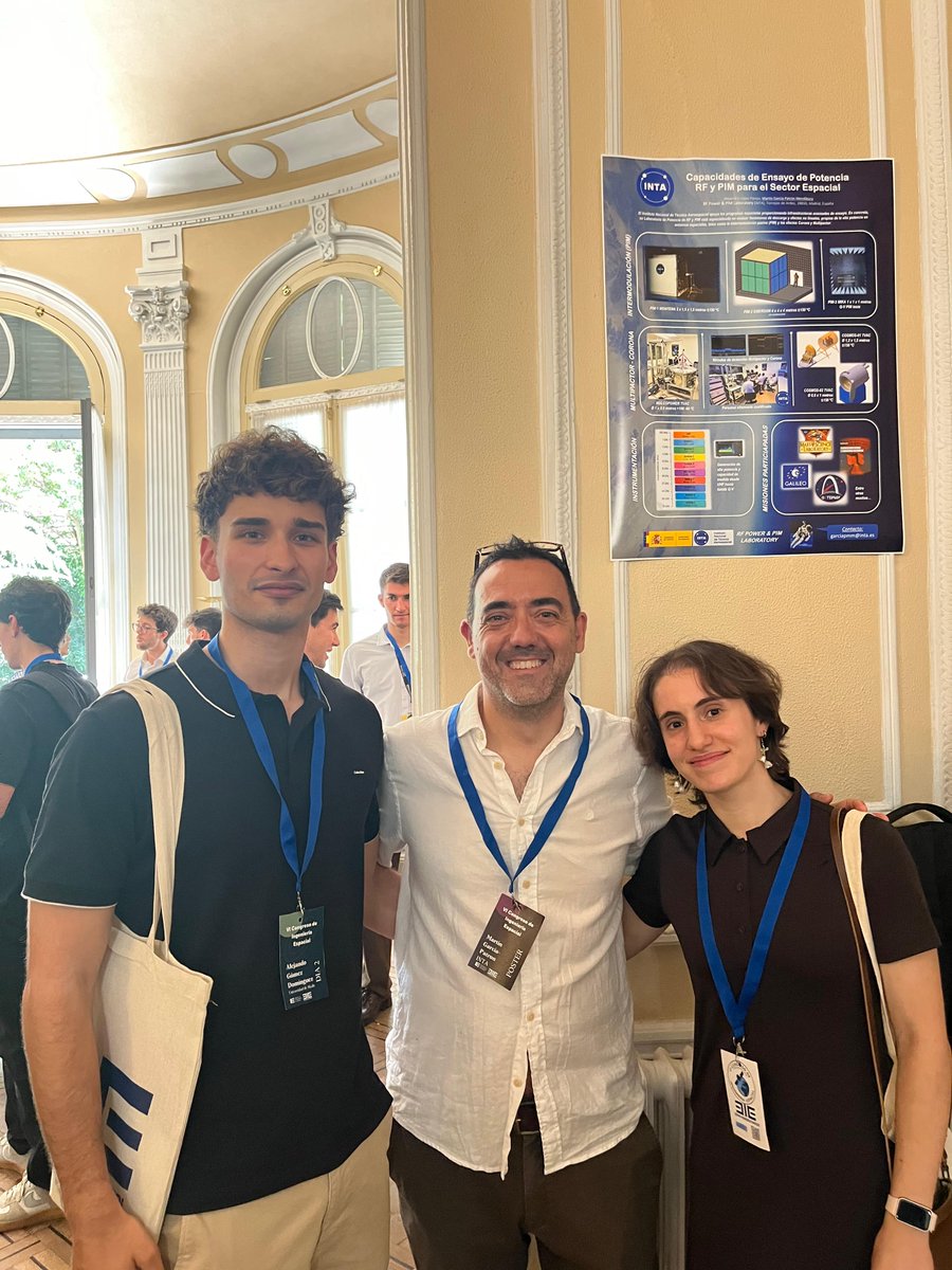 intaespana's tweet photo. Nuestros compañeros Martín García-Patrón, Lucía Meca y Alejandro Gómez han estado presentes en el VI Congreso de Ingeniería Espacial organizado por el Instituto de la Ingeniería de España. 🛰️ https://t.co/39AgZOVxxc