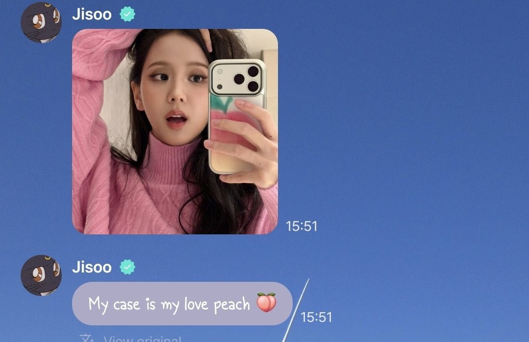 yk2aii's tweet photo. Jisoo shared that changing phone cases is her hobby. She recently got two new cases, switches between her peach and apple cases, and said Dalgom is being cared for by her mom. She also shared her quote of the day: “The things you hear when you’re young really matter.” https://t.co/lsgy6E5dTD
