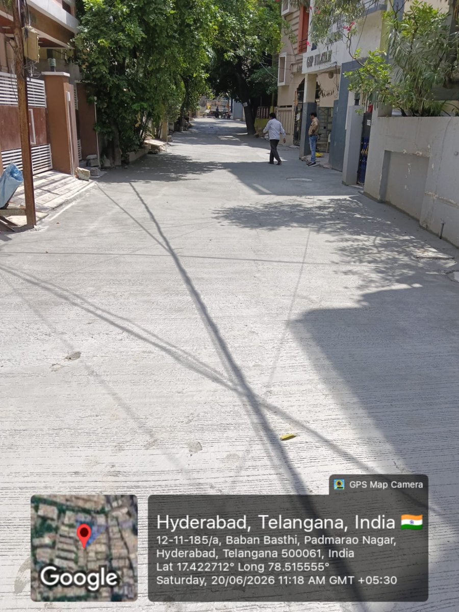AE_Ward142's tweet photo. @EngineeringGhmc Sir, the CC road work at Brahmana Basthi has been completed. The proposal for the CC road at Srinivas Nagar, Chilkalguda is under administrative approval, and the CC road work at AK Function Hall is under the tender process.
Submitted for your kind information. https://t.co/LYQxCTb1WQ