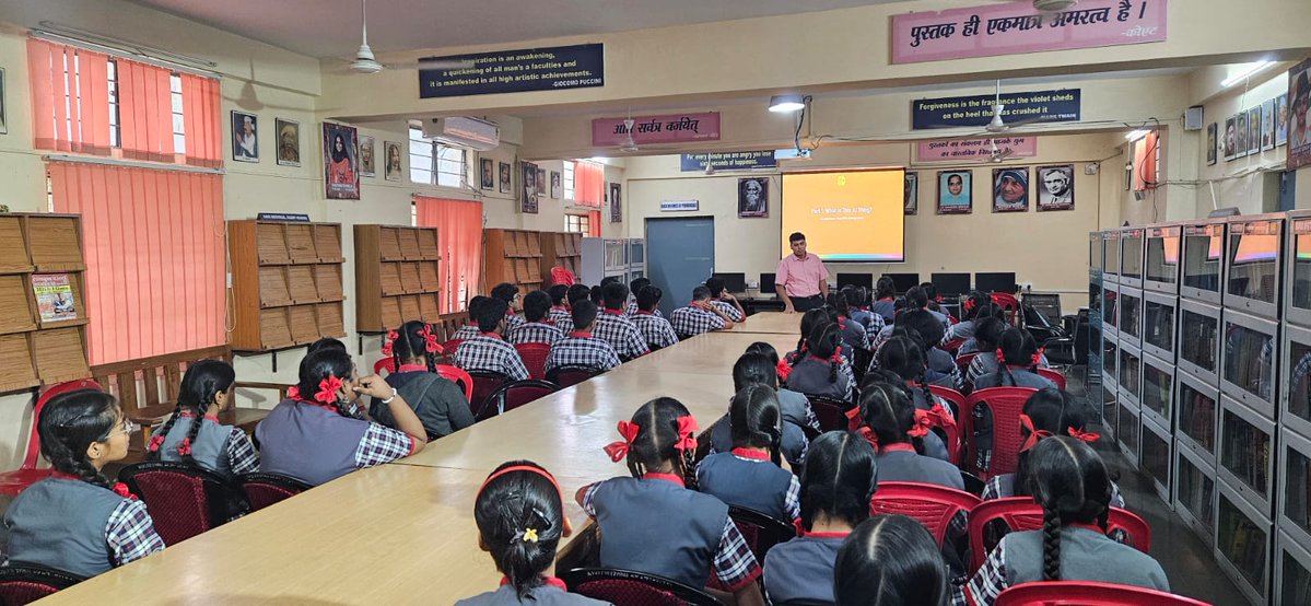 kvbolarum1970's tweet photo. Thrilled to have hosted a Machine Learning & AI presentation for Class 11 students today (27-06-2026)! π Mr. Abhedya Srivastava from COEP AIML branch shared awesome insights. It was an informative session, following NEP Guidelines. ππ‘ #FutureTechA https://t.co/i4JBkyxd7x