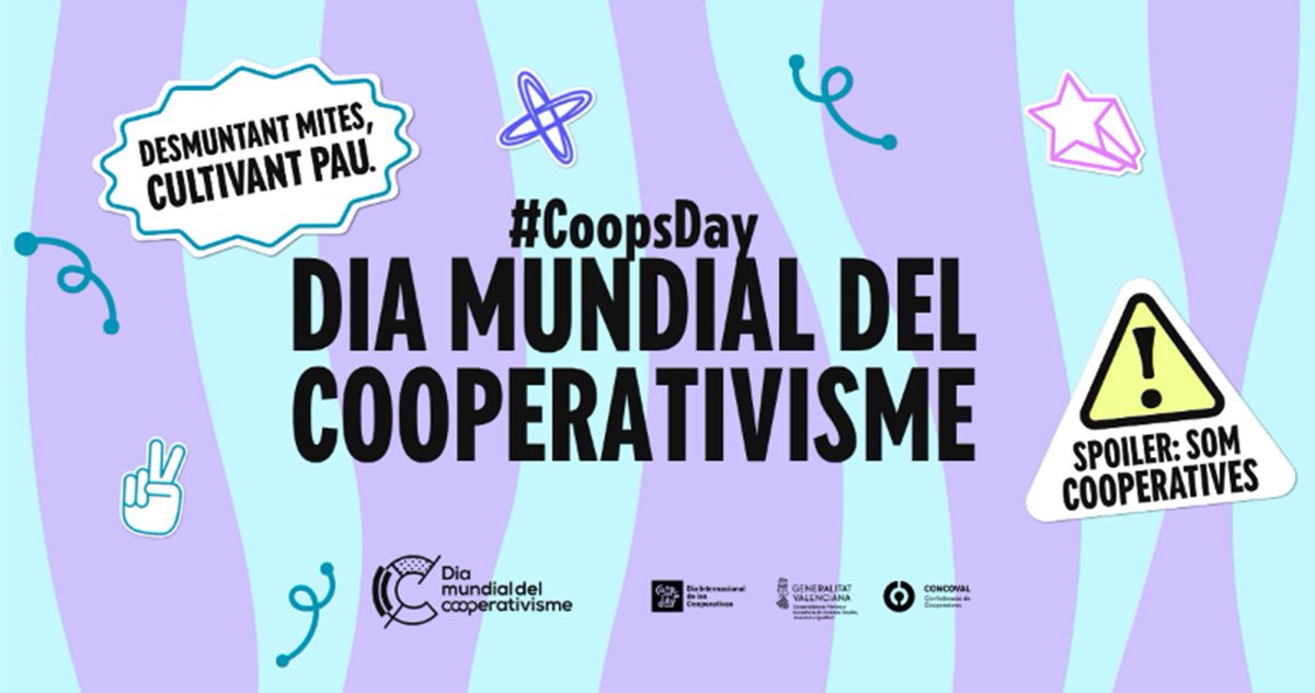 CEPES2's tweet photo. 🤝 El cooperativismo valenciano celebra su día grande

@concoval, #SociosCEPES, reivindica el orgullo de transformar el territorio y el papel de las cooperativas en la construcción de una sociedad más cohesionada y resiliente con motivo del #CoopsDay que se celebra esta semana https://t.co/8yRINCsN49