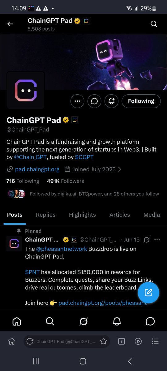 MaarkCrypto's tweet photo. @ChainGPT_Pad @trdEverything Community-first initiatives like this always stand out. Respect. https://t.co/a3nruauV99
