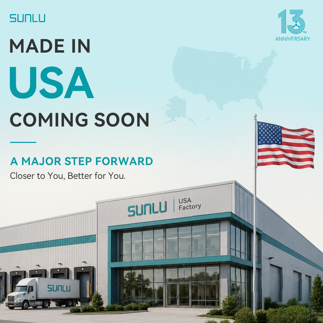 sunluofficial's tweet photo. 🚀A New Manufacturing Base is coming soon to the USA! 🇺🇸

This is the next step in SUNLU's global expansion.

SUNLU will establish a manufacturing plant in the United States to bring you faster delivery, stronger support, and to tighten connection worldwide.

Closer to you. Better for you.  🤝