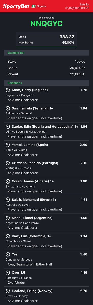 dfwpehlumiiii's tweet photo. CC: @Mrbankstips 
World Cup on https://t.co/RhuVmdO7Iy football games converted to sportybet⤵️

NNQGYC MXUB0R -sporty👩‍💻

Follow 4 convert of codes 2 ur preferred bookies! 

Retweet 4 larger audience😤🗣️ https://t.co/hbhoqiHvAa