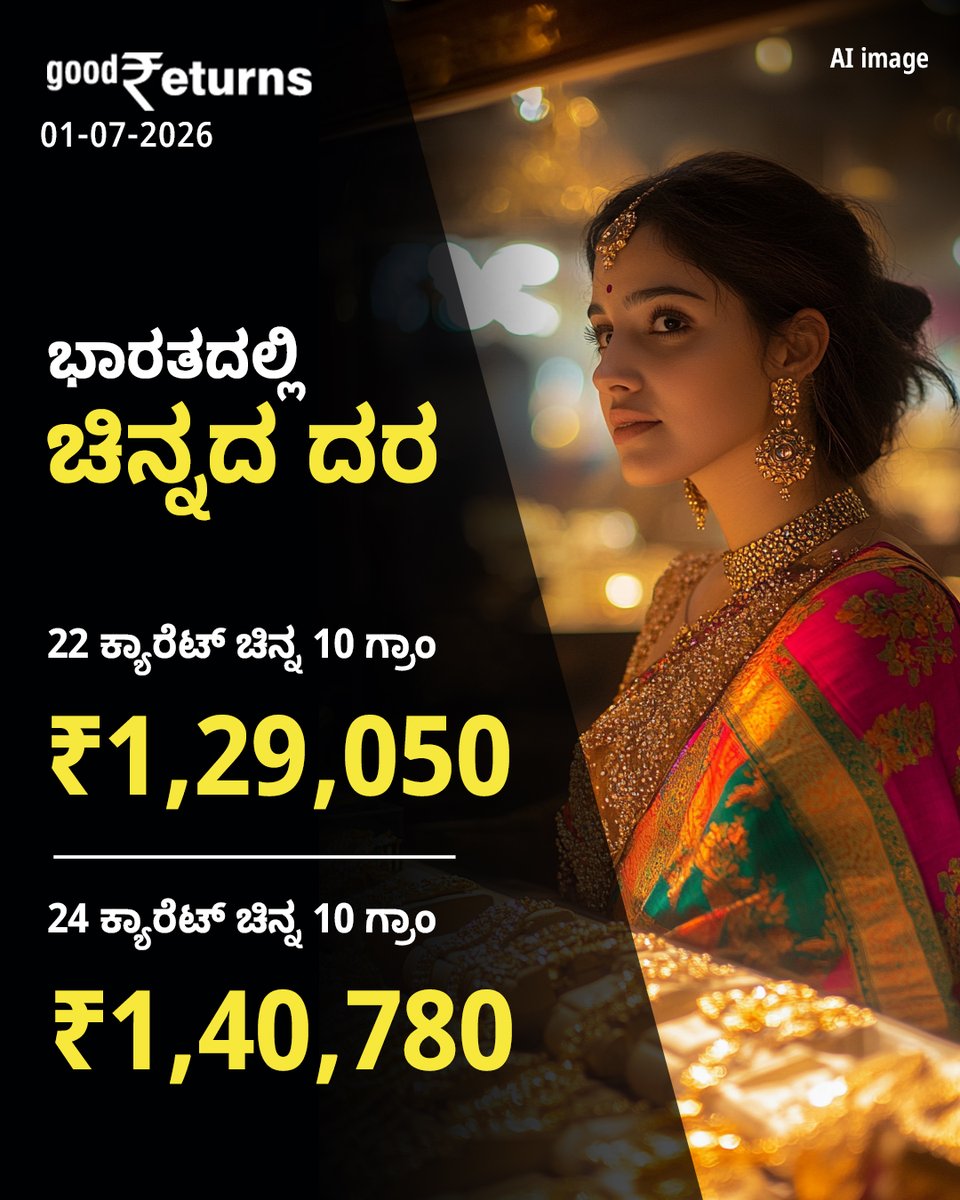 GoodreturnsKa's tweet photo. ಇಂದಿನ ಚಿನ್ನದ ದರ....
#GoldPrice #GoldPriceWatch #GRKannada #GoodReturnsAI #TodayGoldRate #BengaluruGold https://t.co/iWQRl9D9Jc