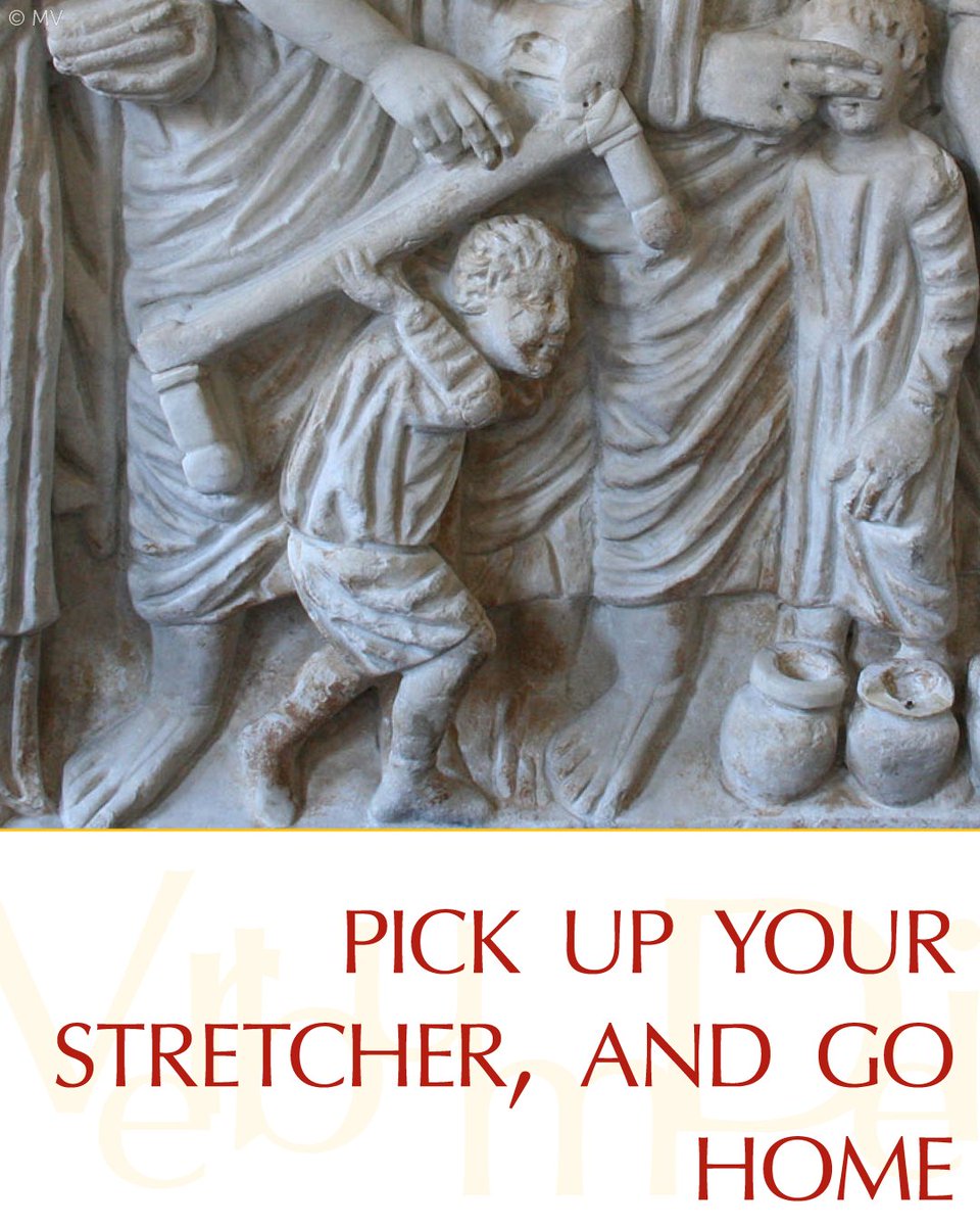 VaticanNews's tweet photo. Gospel of the Day (Matthew 9,1-8)

"Why do you harbor evil thoughts? Which is easier, to say, 'Your sins are forgiven,' or to say, 'Rise and walk'? But that you may know that the Son of Man has authority on earth to forgive sins" --he then said to the paralytic, "Rise, pick up your stretcher, and go home."

https://t.co/1yvNOVwN9f