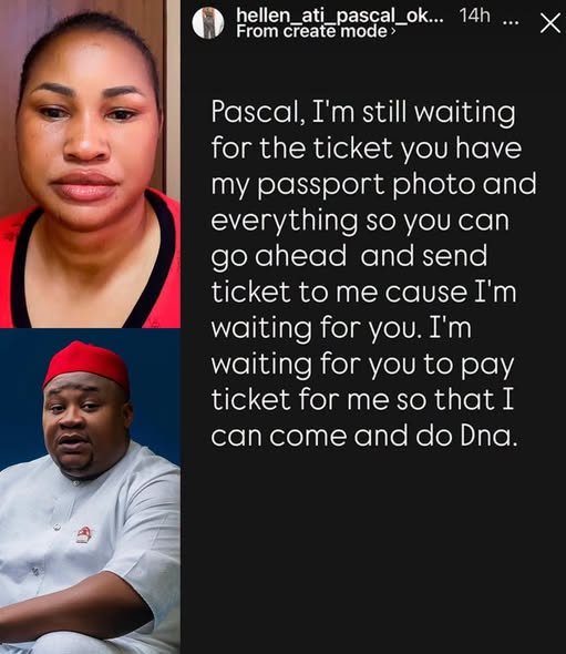 yabaleftonline's tweet photo. I'm still waiting for you to pay for my ticket so I can come and do the DNA test — Hellen Ati calls out Cubana Chief Priest. https://t.co/z0v8yg11Oq