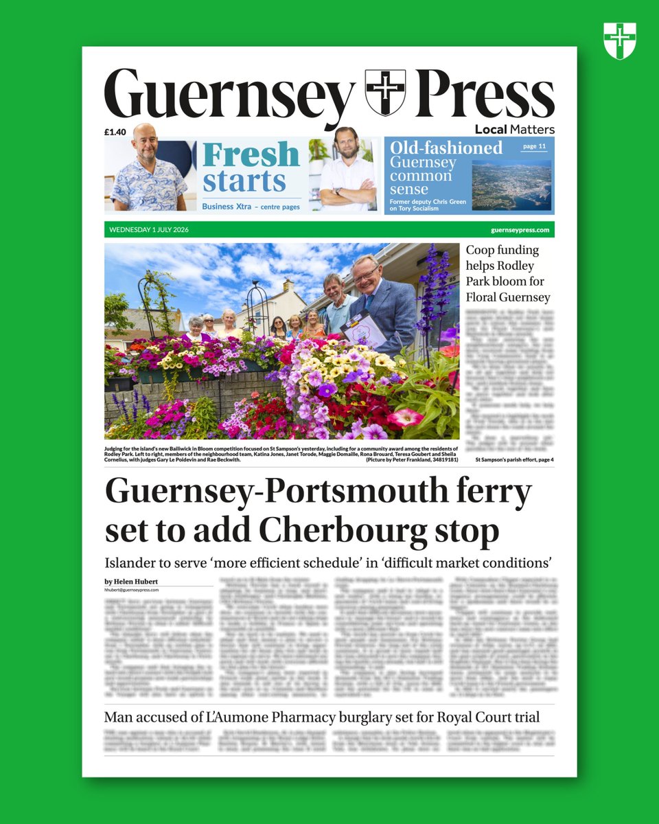 GuernseyPress's tweet photo. Wednesday’s Press 🗞️ https://t.co/IkEJuIl0tG