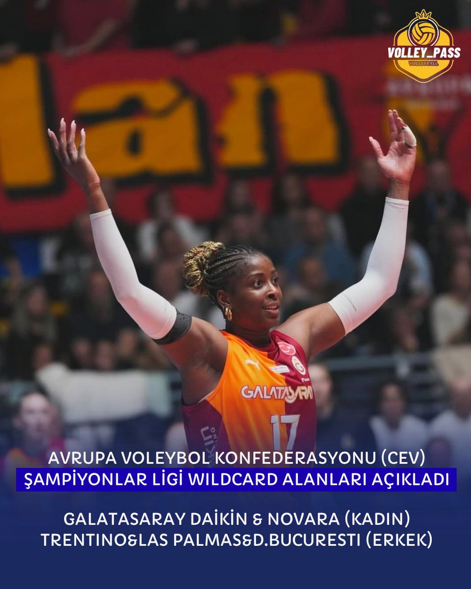 PassVolley's tweet photo. Galatasaray Daikin ve Novara kadınlarda wildcard aldı ve Şampiyonlar Liginde mücadele edecek https://t.co/QgPoG521aS