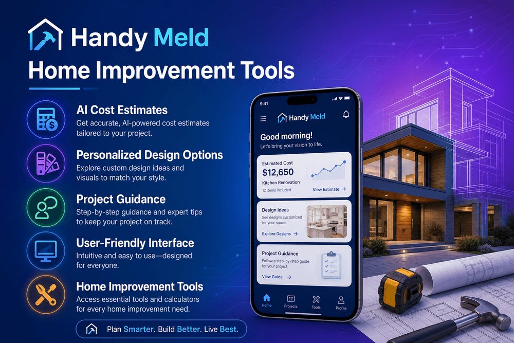 editor_con38034's tweet photo. 40% of renovations go over budget. Don't be a statistic! Handy Meld uses AI to provide accurate cost estimates and tailored designs, keeping your projects on track. #HomeImprovement https://t.co/9qaPszY2Lq