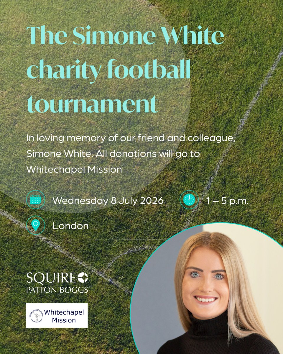 SPB_Global's tweet photo. ⚽ Next week, colleagues in London will host their second charity mixed football tournament in memory of friend and colleague, Simone White.

Simone was passionate about football and loved playing matches with colleagues, so it is especially meaningful to continue honouring her through this annual event. She also had a strong drive to do good and was deeply committed to supporting others through charity fundraising and community initiatives.

This year, the event will raise funds for Whitechapel Mission, which provides vital support to people experiencing homelessness in London - offering practical help, guidance and life skills to support independence and long-term change.

🏆 Teams will compete for the Simone White Trophy, with all proceeds going towards this important cause.

➡️ If you would like to support or donate, please head to the JustGiving page: https://t.co/Dm8TOsQ4Mo