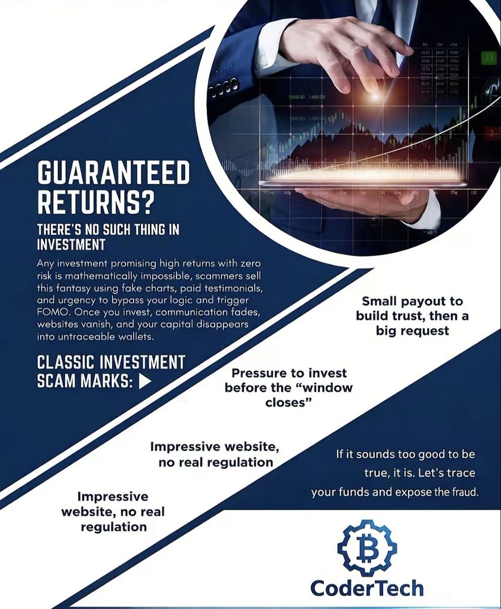 Anthony10828's tweet photo. 🚨 CRYPTO FRAUD WARNING
Fake trading services are designed to manipulate and deceive investors.

🚩Stay alert for: false earnings, fake identities, restricted withdrawals.
💬 Reach out for help

#CryptoRecovery #CryptoScam #RecoverCrypto #ScamRecovery https://t.co/sP9sohPWT8