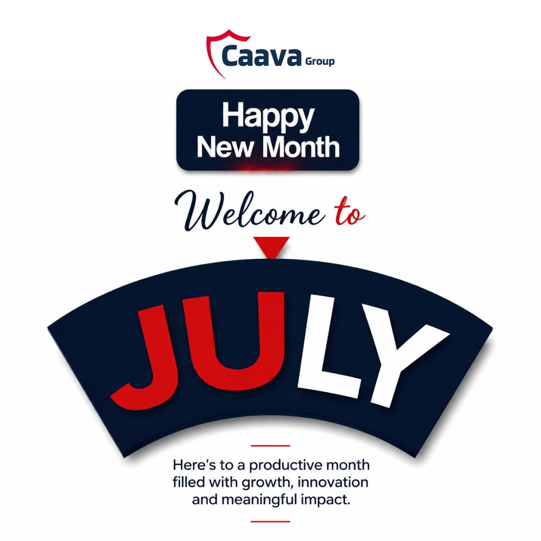 CaavaGroup's tweet photo. Hello, July! 👋

A new month is another opportunity to turn strategy into measurable impact. As we begin H2 2026, let's focus on smarter decisions, stronger execution, and delivering outcomes that matter.

Here's to a month of growth and innovation.

#HappyNewMonth #CaavaEvolve https://t.co/GZeTdUBuvX