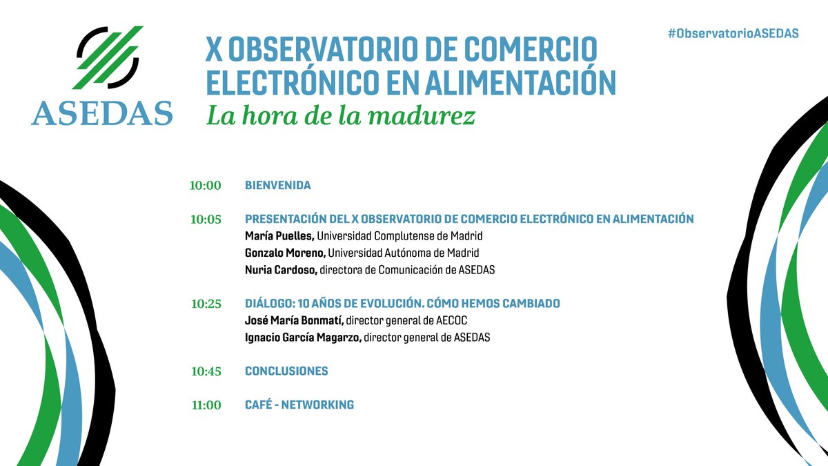ASEDAS_ORG's tweet photo. Comercio electrónico de alimentación: la hora de la madurez🚀
Mañana, a las 10:00 h, presentamos el X Observatorio del Comercio Electrónico de Alimentación @ASEDAS_ORG
📍 Hibridación.
📊 Confianza.
➡️https://t.co/3V5EaXptGp
#Supermercados #Proximidad #ObservatorioASEDAS https://t.co/7wFleBuYfz