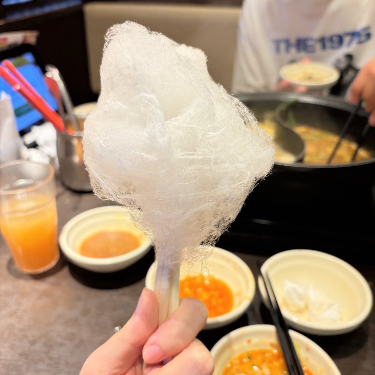 Ip22Rm's tweet photo. わたあめ inしゃぶ葉 https://t.co/6A575OqotI