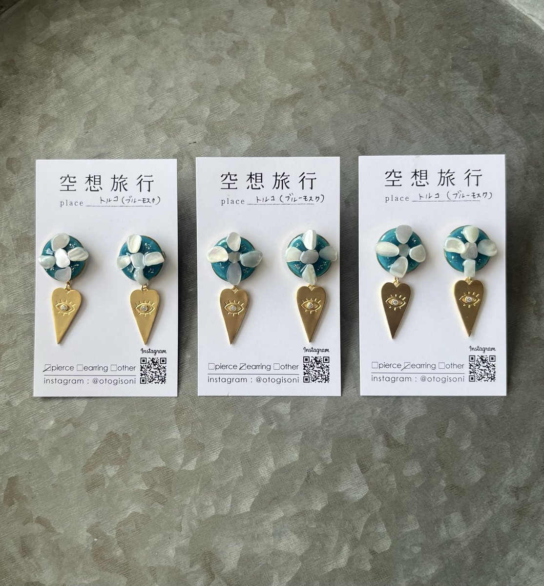 OtogisoS's tweet photo. HMJ2026夏まであと10日！
🟢otogiso ni soeurs
🟢ブースE140
世界を旅するアクセサリー「空想旅行」と、手描きうちの子グッズのオーダー受付します！

#handmadeinjapanfes 
@hmj_fes https://t.co/xMQCkhda52