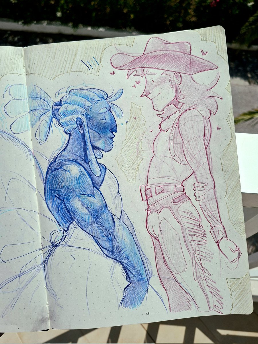 Bagandzi's tweet photo. I didn't pack any Yellow pencils so he's red for now...💔 #deltarune https://t.co/SYArumNaJc