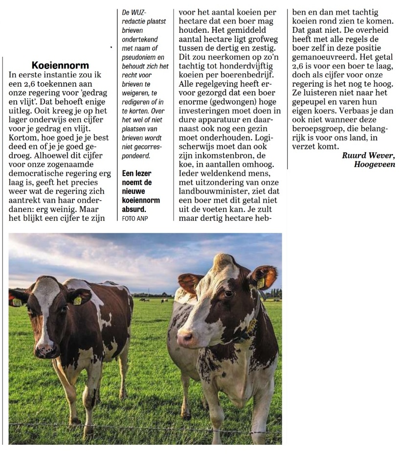 AlicevanDrie's tweet photo. Heel goed opgemerkt van deze schrijver aan @telegraaf!
Dit is echter nog maar één punt uit het laatdeboerzosnelmogelijkoprotten-document van Van Essen.  
Dit is geen beleid, dit is sabotage. 
Verbaas je niet als de boeren in verzet komen. 🚜🔥
 #demaatisvol #boerenprotest https://t.co/CR0LRrS9Ge