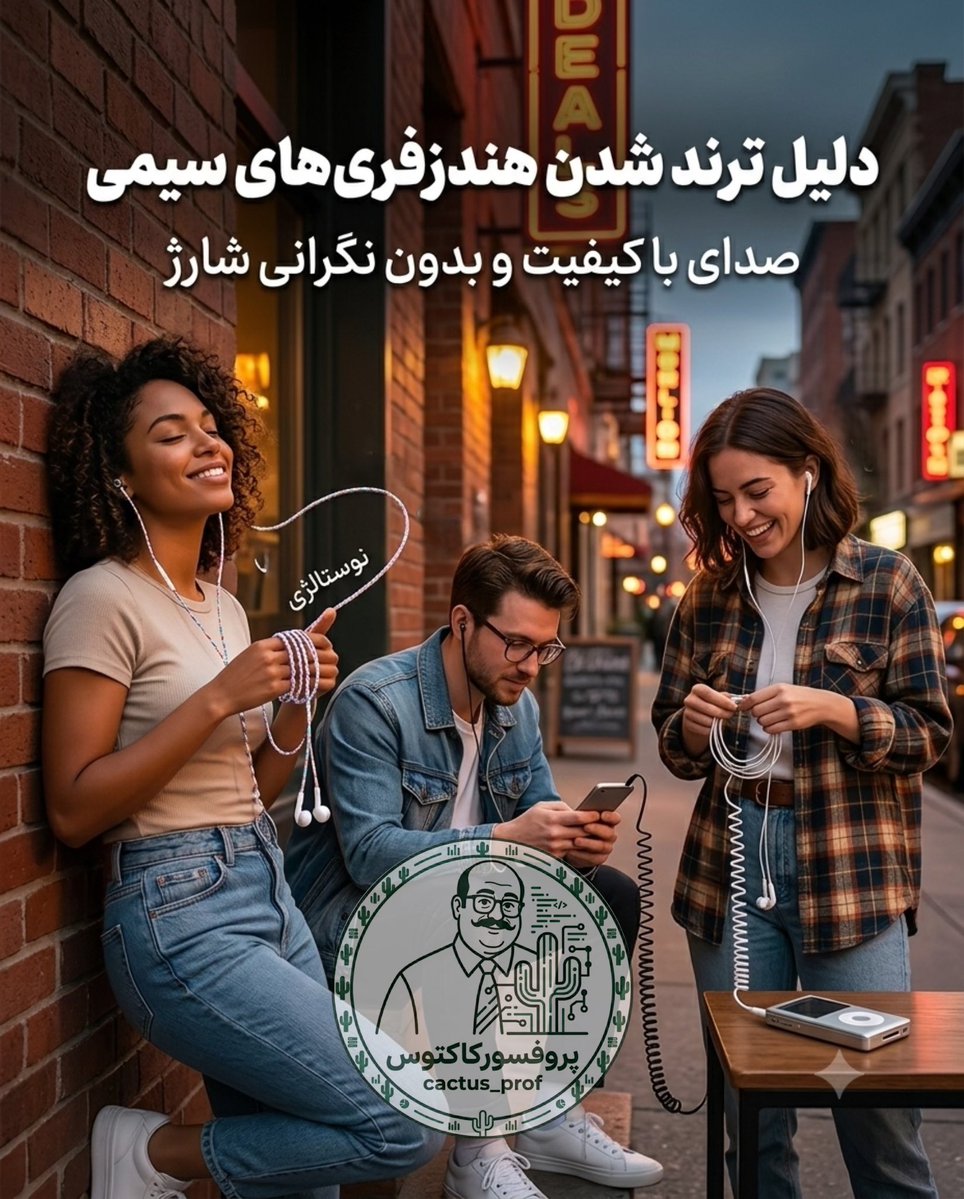 cactus_prof's tweet photo. هندزفری‌های سیمی برگشتن! 🎧
با ۲۵٪ افزایش فروش و محبوبیت بین سلبریتی‌ها، دوباره ترند شدن (بدون نیاز به شارژ و با صدای عالی).
۴ مدل برتر بازار تو عکس‌ها 👇
برای قیمت و خرید سر بزنید به کانال تلگرام (لینک در بیو) 🌵
#هندزفری_سیمی #ترند #گجت https://t.co/OXoaRBgckm