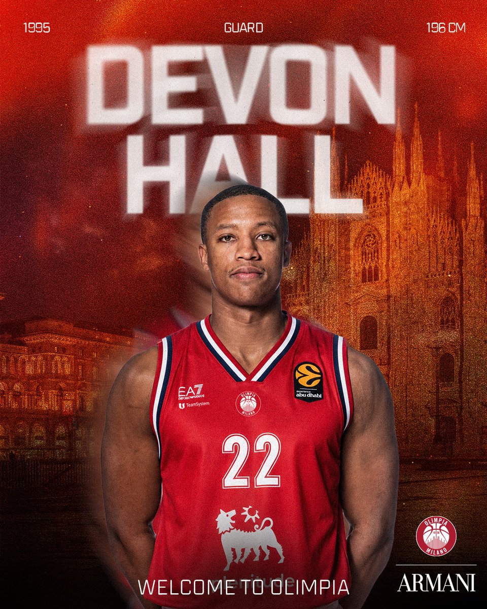 OlimpiaMI1936's tweet photo. RUN IT BACK.
Devon Hall 🤍❤️

🇮🇹 Comunicato ufficiale 👉🏻 https://t.co/2frLomZKAW
🇬🇧 Official statement 👉🏻 https://t.co/F7cYjttdml

#ForzaOlimpia https://t.co/RsHuuuCXbq