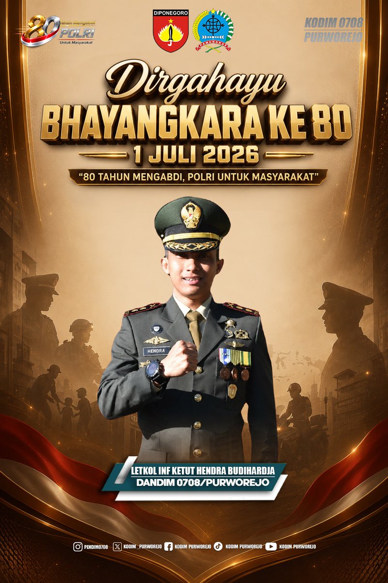 SPanowo's tweet photo. Selamat Hari Bhayangkara ke 80 tahun 2026 https://t.co/9J6t3AEQ9e