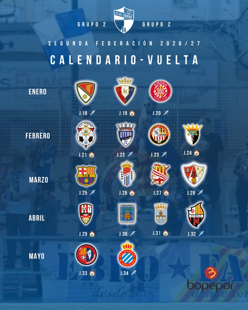CD_Ebro's tweet photo. Ya tenemos el calendario al completo para esta próxima temporada!
Comenzamos fuera vs @UEO1921
Habrá que esperar para disfrutar de la Almozara hasta la J2, vs @cfreusdeportiu
Terminamos fuera vs @RCDE_La21
#cdebro #zaragoza #rfef #segundafederacion https://t.co/qV07wN7SDJ