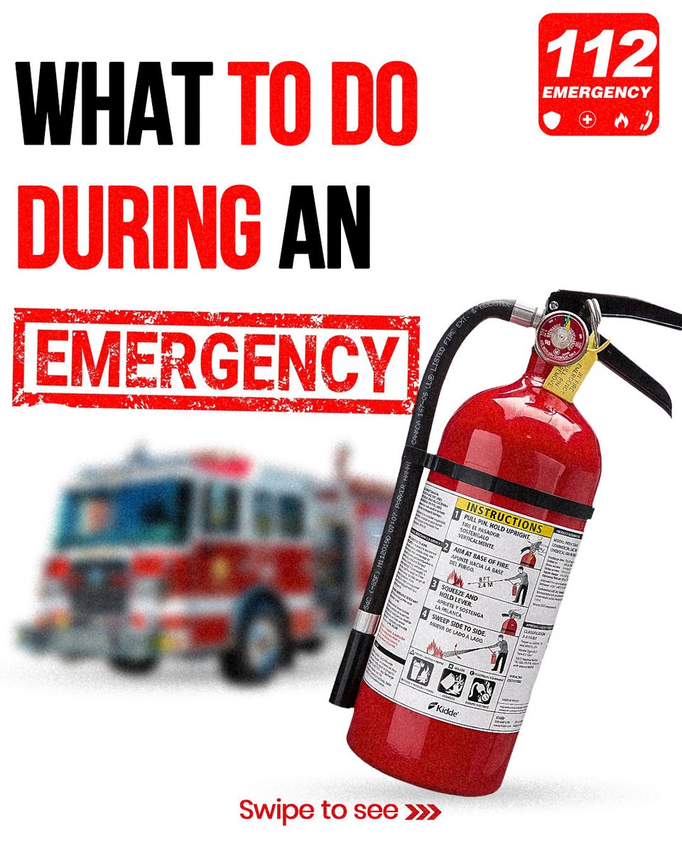 EccNigeria112's tweet photo. The most important thing you can do when you have an emergency is dialing 112; but there other steps to take when that is done, so SWIPE to find out!
#emergencycommunicationservice #safetyawareness #112saveslives https://t.co/mqqItG2X9u