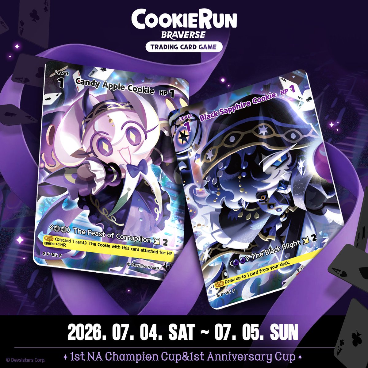 CRBraverseEN's tweet photo. ๐ฏ Think you've got what it takes?
Take on the Gunslinger Side Event at the 2026 NA Champion Cup!
๐
Score 2+ wins to earn an Ancient Scriptures Promotion Pack.
๐ 12 random variants to collectโwhich one will you pull?
#CookieRunBraverseTCG #CookieRunTCG #Gunslinger #NAChampionCup #TCG #DallasTX