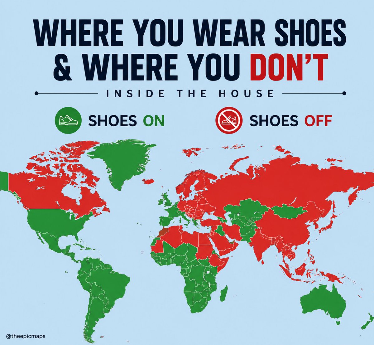 theepicmap's tweet photo. Shoes On 🟢
Shoes Off 🔴 https://t.co/kRoSJICSoG